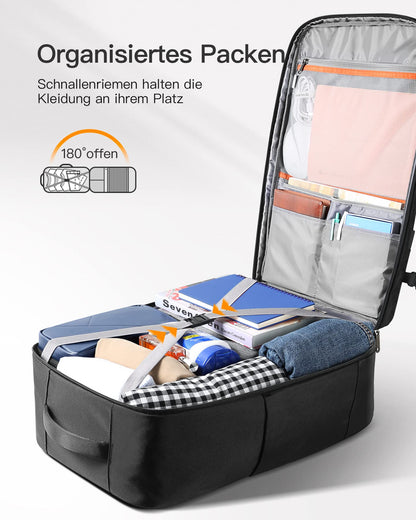 Inateck 42L Handgepäck Reiserucksack – 15.6 Zoll Laptopfach