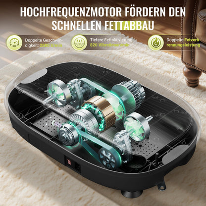 FLYBIRD Vibrationsplatte 23HRSZJ-Noir, 120 Stufen, 150 kg Tragkraft