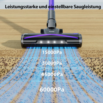 Redkey X18 Akku-Staubsauger kabellos mit LED-Bürste und Automatikmodus