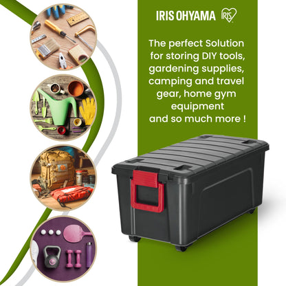 Iris Ohyama SIA-75 Aufbewahrungsbox - 3er-Set Schwarz 75l