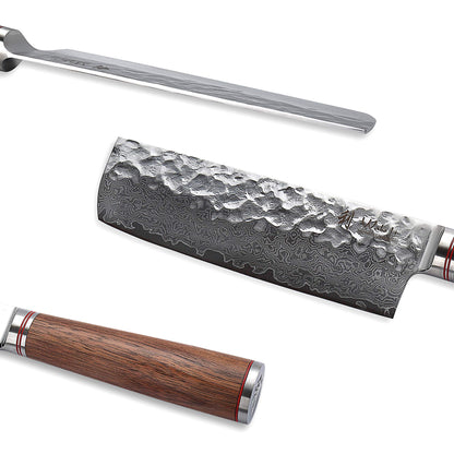 Wakoli Nussbaum Premium Nakirimesser Damast 22.5 cm
