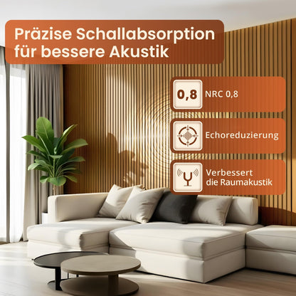 NEU.HOLZ Akustikpaneele Holz Schallschutz – Eiche dunkel
