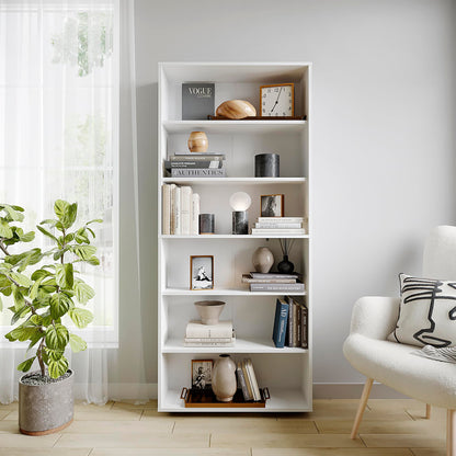 KOMTO Lumo Standregal – 80cm breit, weiss, 6 Ebenen