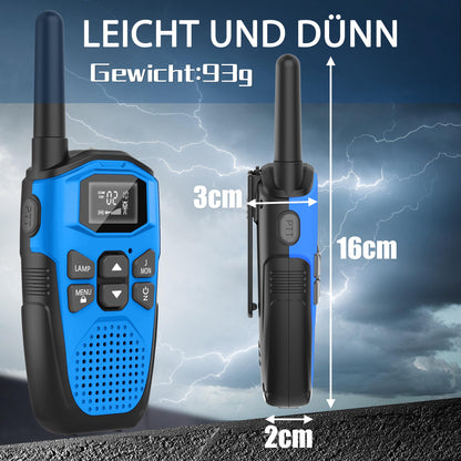 NXGKET Walkie Talkie 4er Set, aufladbar, 5 km Reichweite, VOX