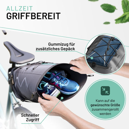 BIKEPACK Bikepacking Satteltasche für Gravelbike & Rennrad - 15L