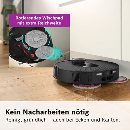 Bosch Spotless Max BCRDW3B Saugroboter mit Wischfunktion, schwarz
