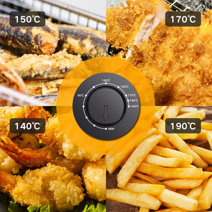 Aigostar Ushas Fritteuse 3 L, 2200 W, Edelstahl, BPA-frei
