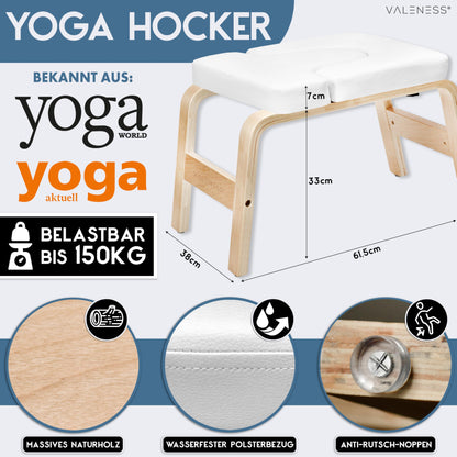 VALENESS® Yoga Kopfstandhocker – Handstand Hocker Weiss