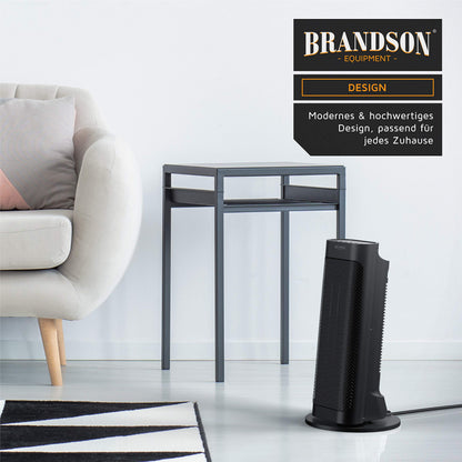 Brandson Heizlüfter Leise & Effizient mit Fernbedienung – Schwarz