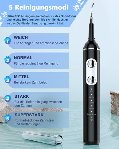 Stim-U-Dent Ultraschall-Zahnreinigungsset für Hunde mit LED-Licht