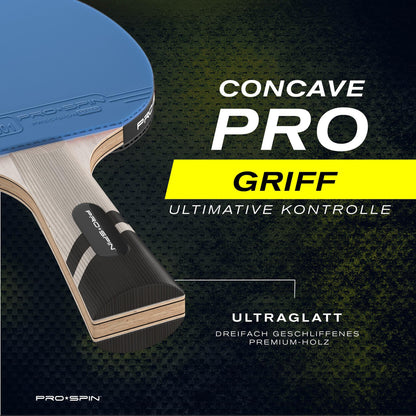 PRO-SPIN Tischtennisschläger Carbon ITTF-zugelassen, Blau, 2er-Pack