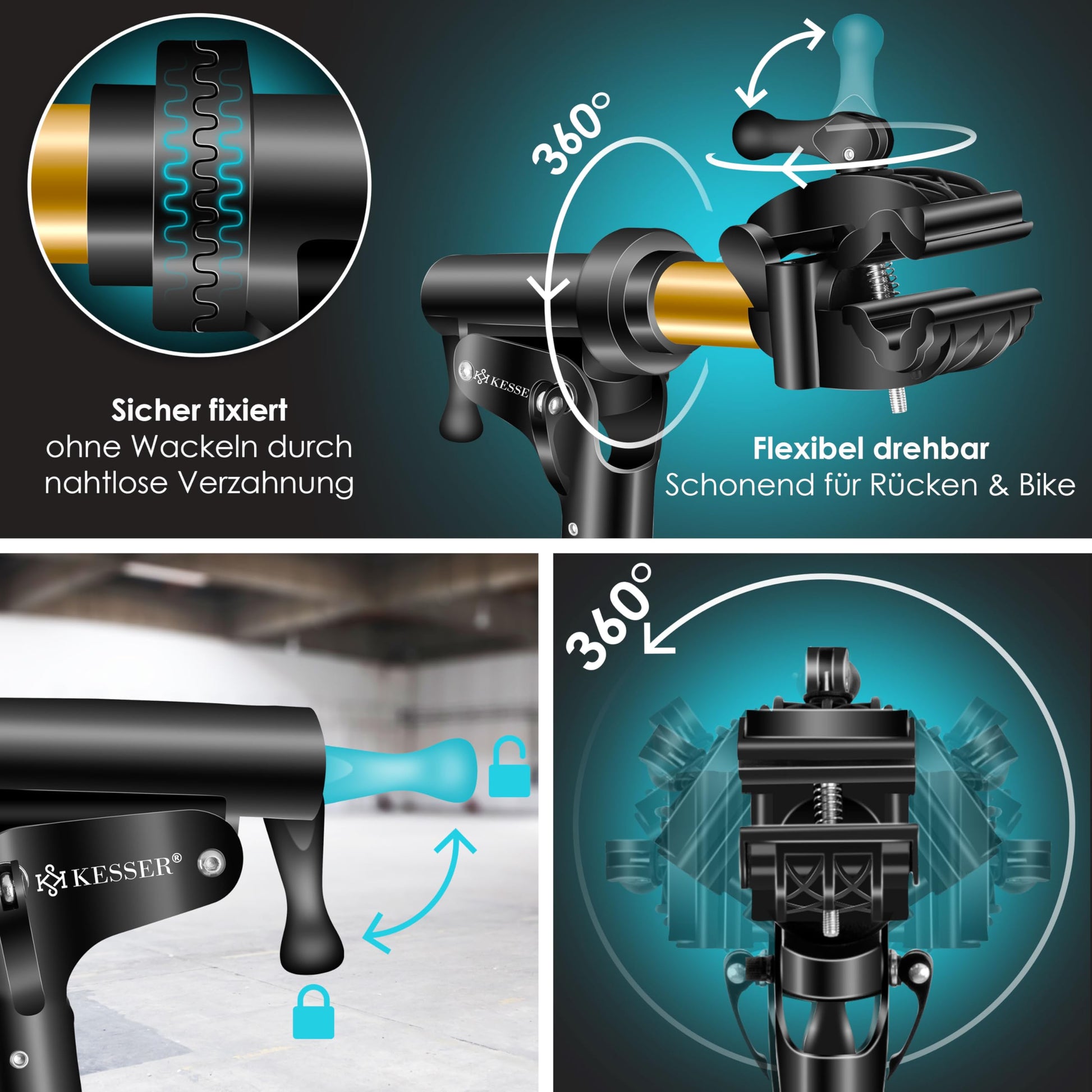 Velo Montageständer Alu – 360° drehbar, stabil & klappbar –
