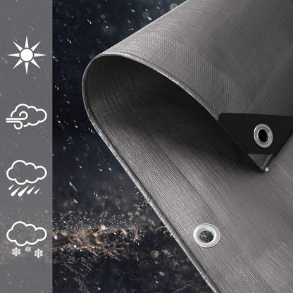 Laneetal 280g/m² PE Abdeckplane Verstärkt – 6x8m