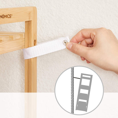 SONGMICS Bambus Regal BCB075N01 – 5 Ablagen, Natur, 142 cm hoch