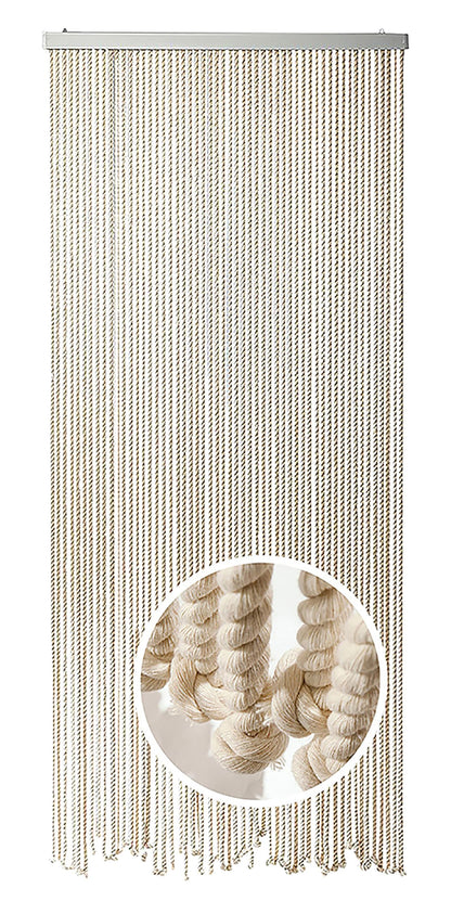 Kobolo Seilvorhang MARITIM beige, Fadenvorhang 90x185-195 cm