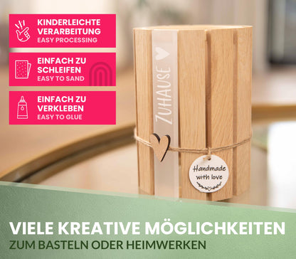KERACRAFT KeraBlocks Holzklötzchen Eiche 588 Stück 160x22x8mm