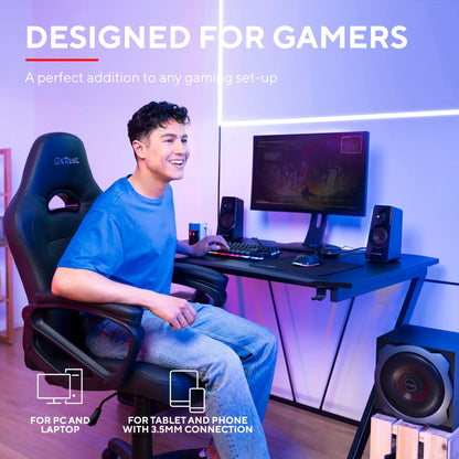 Trust Gaming GXT 38 2.1 Gaming Lautsprechersystem - Schwarz/Rot