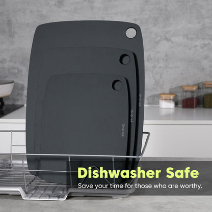 BESTCOOK Schneidebretter Holzfaser - 2er-Set Spülmaschinenfest