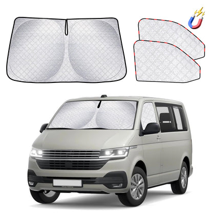 ZATOOTO Sonnenschutz Auto Frontscheibe für VW T5 T6, 3-teilig, silberbeschichtet, faltbar