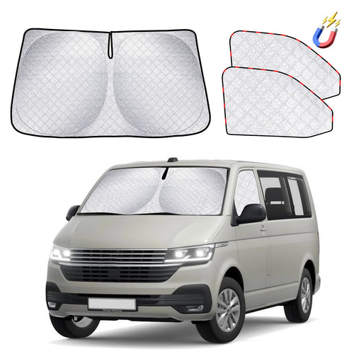 ZATOOTO Sonnenschutz Auto Frontscheibe für VW T5 T6, 3-teilig, silberbeschichtet, faltbar