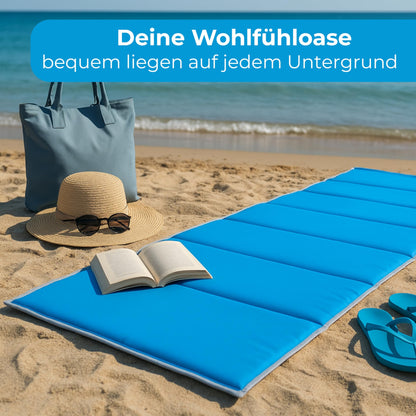 StarK® 4in1 Strandmatte – Faltbar Camping Pool SkyBlue 2er Set