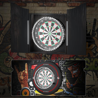 STASUN LED Dartscheiben-Beleuchtung 360° Lichtring 12W dimmbar