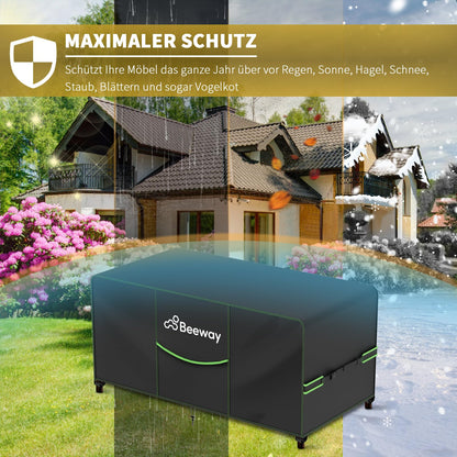 BEEWAY Gartenmöbel Abdeckung wasserdicht 300x200x92cm 420D Oxford