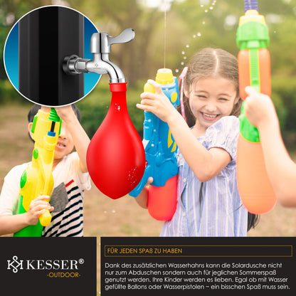 KESSER® Solardusche Gartendusche 40 Liter Schwarz