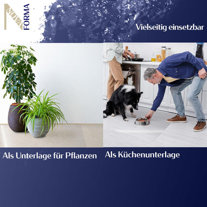 ECOMAT Bodenschutzmatte PET Transparent für Hartböden – 120x150 cm