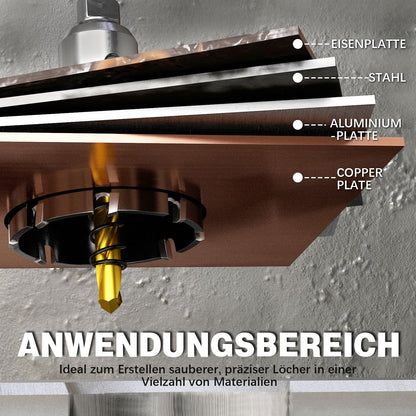 METOTY TCT Hartmetall Lochsäge Set 19-teilig Metall