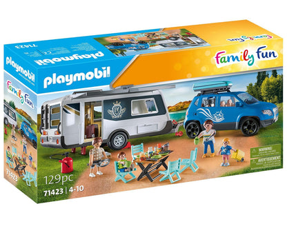 PLAYMOBIL Family Fun Wohnwagen mit Auto - Camping