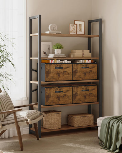 SONGMICS Aufbewahrungsbox mit Deckel, faltbare Stoffbox, 6er Set