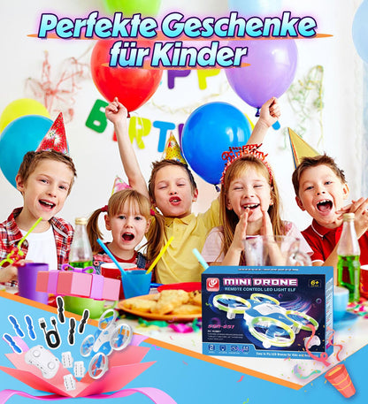 Korffe Mini Drohne für Kinder, RC Spielzeug mit LED-Lichtern