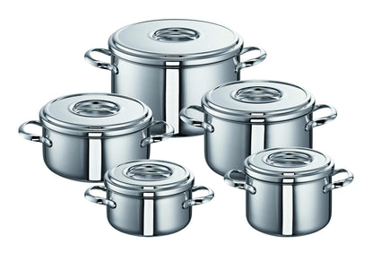 Schulte Ufer Set131 Romana i Kochtopf-Set – 5-teilig, Silber