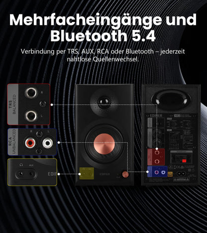 Edifier MR3 Kompakte Studio-Lautsprecher Bluetooth - Schwarz
