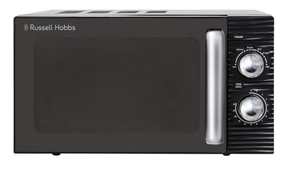 Russell Hobbs RHM1731B Inspire Solo-Mikrowelle, 17 L, 700 W, schwarz, Tür in Spiegeloptik