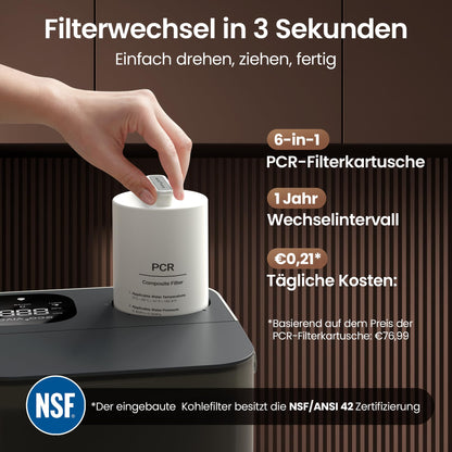 Ecoviva MATE 3 Auftisch Umkehrosmoseanlage Trinkwasserfilter - Weiss