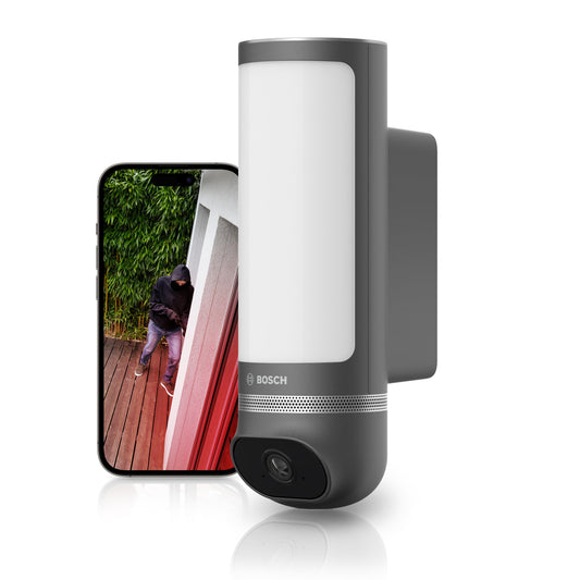Bosch Smart Home Aussenkamera II Überwachungskamera Aussen – anthrazit. Anthrazit Gehäuse für die Aussenüberwachung.