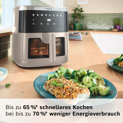 Bosch Heissluftfritteuse Serie 6 MAF671C0 Air Fryer, 7,2 l, creme