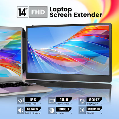 domyfan Portable Monitor 14" FHD - Dual Laptop Extender