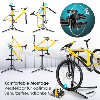 KESSER® Profi Fahrradmontageständer Alu E-Bike - Schwarz