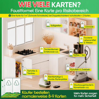 anwerk® Schlupfwespen gegen Lebensmittelmotten – 80 Karten