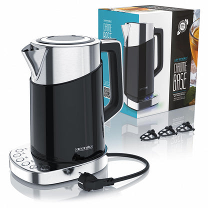 Arendo Turbo Wasserkocher Edelstahl mit Temperaturwahl 3000W