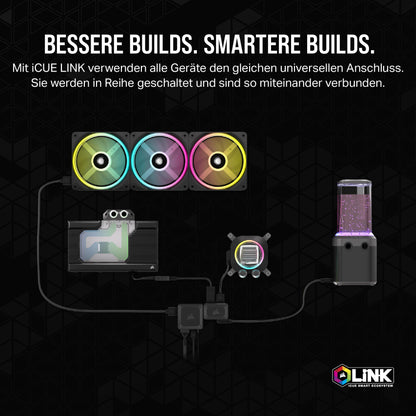 Corsair Hydro X iCUE LINK XH405i Wasserkühlungs-Kit Stahlgrau