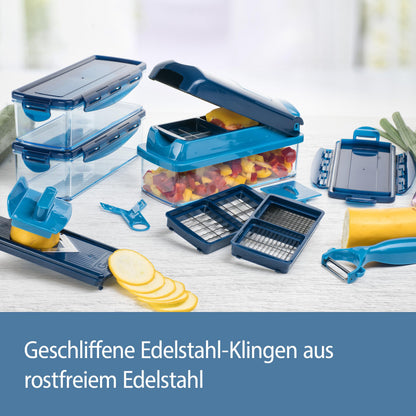 Genius Nicer Dicer Smart Gemüseschneider 14-teilig blau
