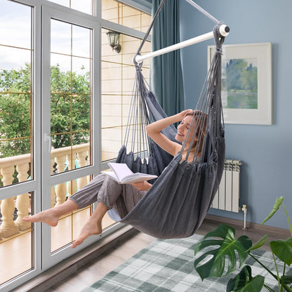 Ohuhu Hängesessel Outdoor XL ohne Gestell bis 150 kg, Dunkelgrau