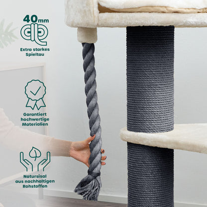 HAPPYPET Felix Kratzbaum Grosse Katzen - 18cm Stämme, Natursisal