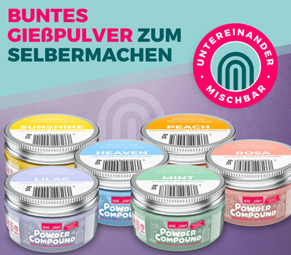 KERACRAFT Powder Compound Tester-Set No. 1, 6x50g für Giesspulver