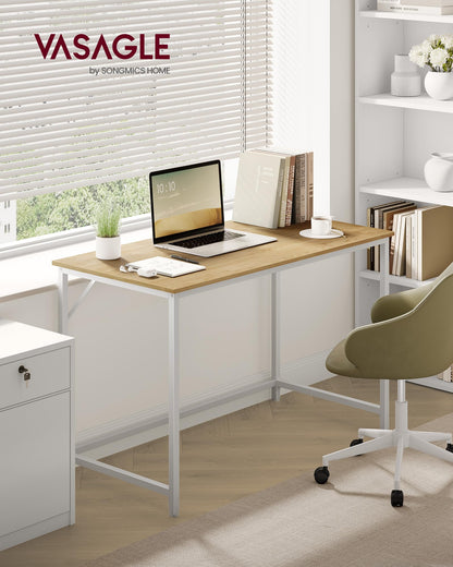 VASAGLE LWD039W70V1 Bürotisch 120x60cm - Natureiche Perlweiss