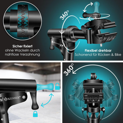 KESSER® Profi Fahrradmontageständer Alu E-Bike - Schwarz